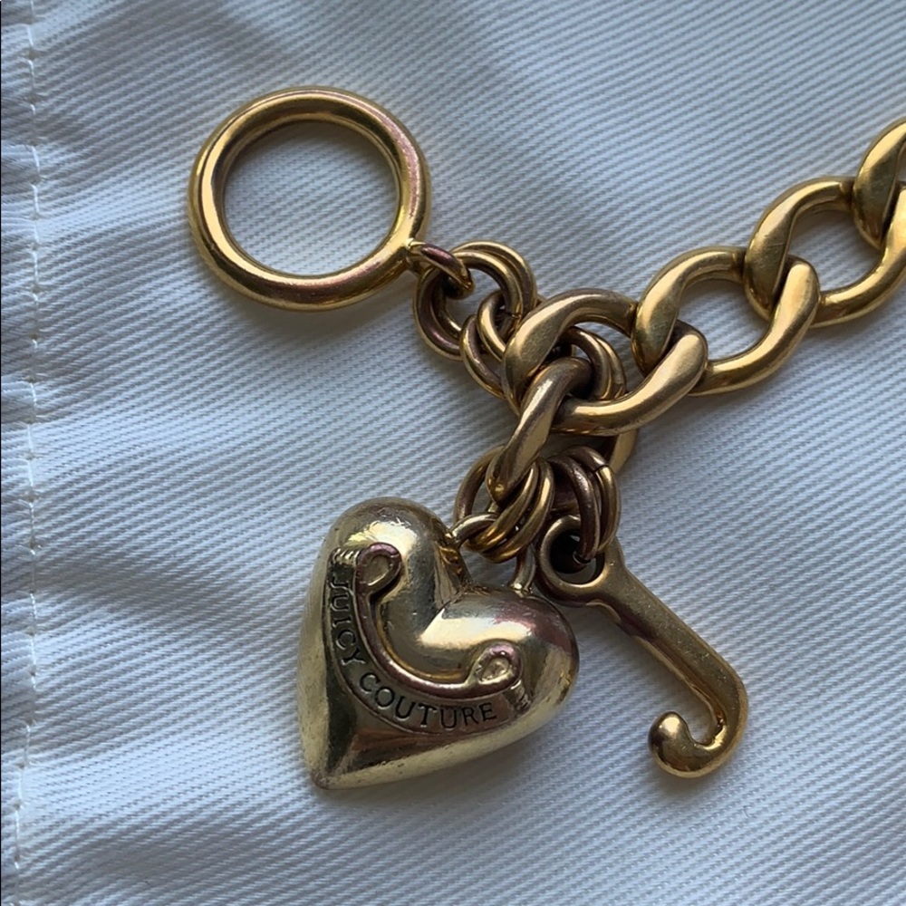 Vintage Juicy Couture Gold tone chain Bracelet - Picture 2 of 5